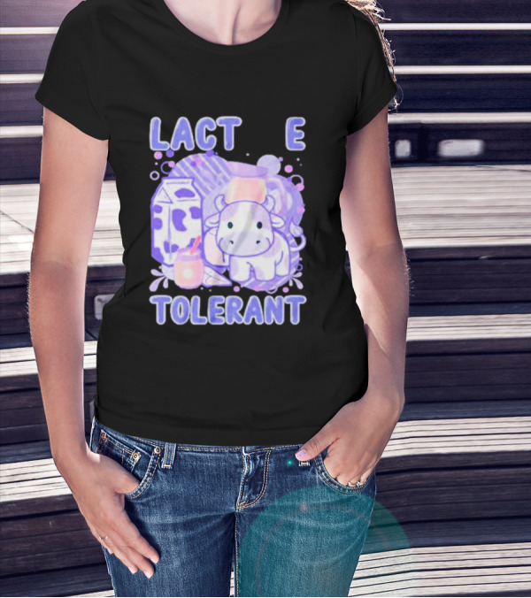 LACTOSE TOLERANT CUTE MILK COW CARTON FUNNY MILK T-Shirt