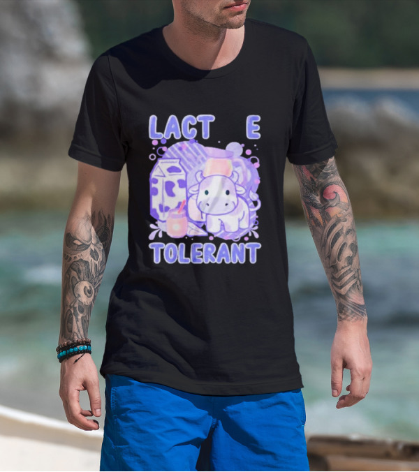 LACTOSE TOLERANT CUTE MILK COW CARTON FUNNY MILK T-Shirt