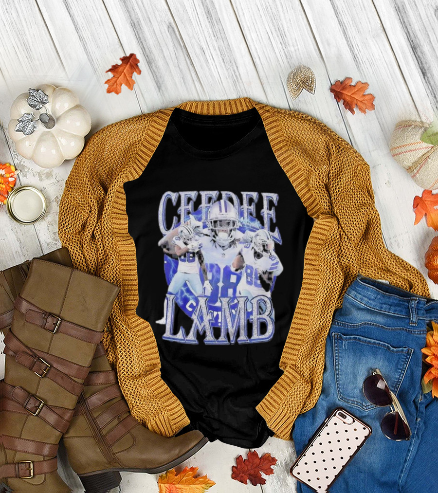 Ceedee Lamb Vintage 90s Retro Football Star Graphics T-Shirt