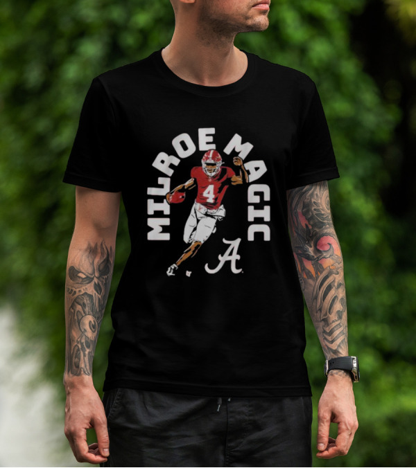 Alabama Crimson Tide Football Milroe Magic Number 4 T-Shirt