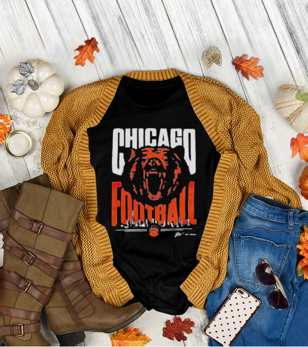 Chicago Football Bear Roar T-Shirt