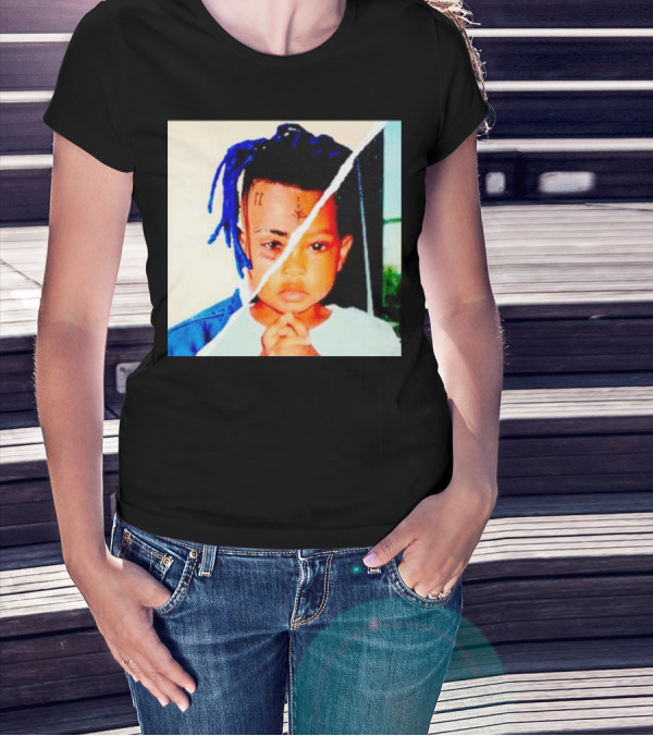 XXXTentacion Rapper Childhood And Adult Portrait Fusion T-Shirt