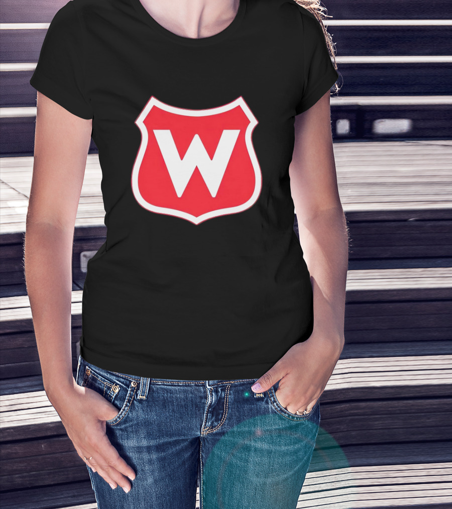 Montreal Wanderers Red White Shield Emblem With Bold W T-Shirt