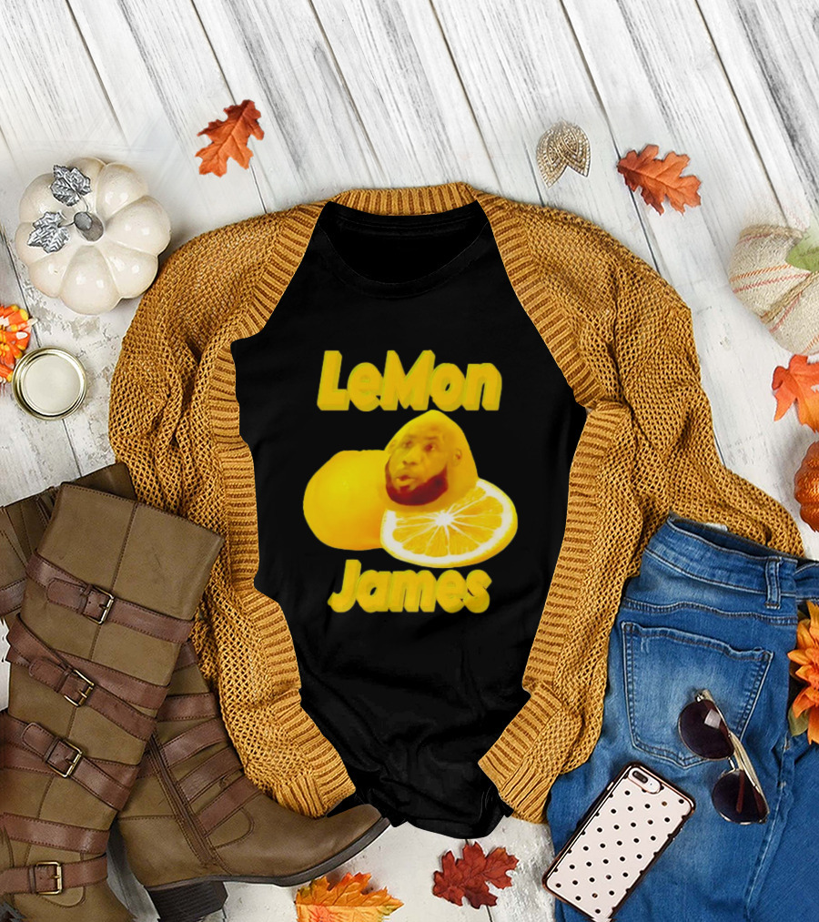 LeMon James Lebron James Face on Lemon T-Shirt