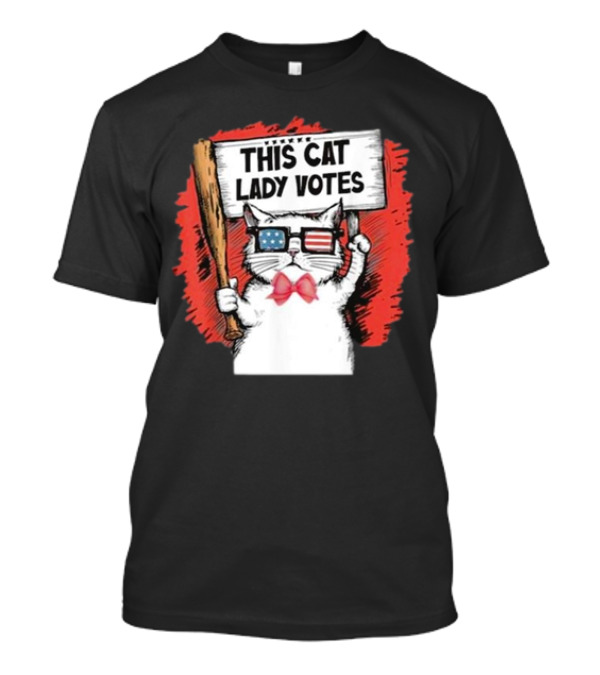 This Cat Lady Votes President Election Patriotic Cute Cat T-Shirt