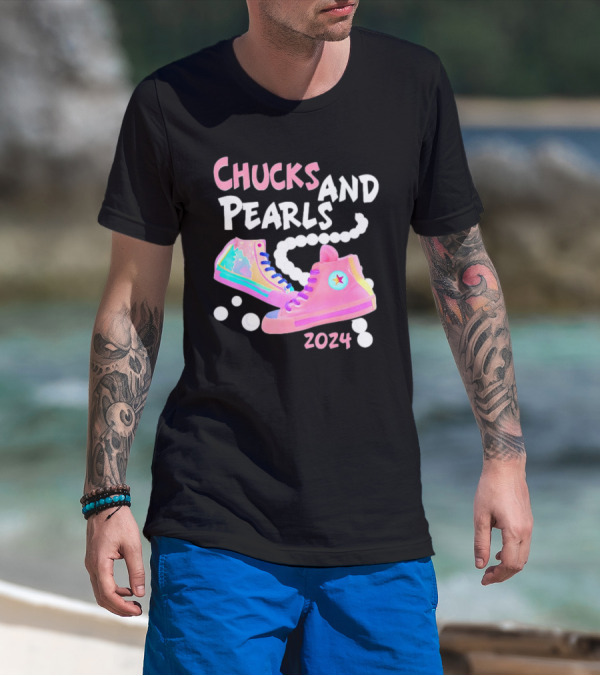 Chucks And Pearls 2024 Kamala I Understand The Assignment I'm With Her T-Shirt