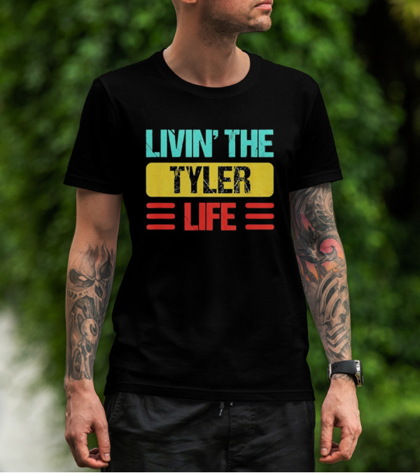 Livin The Tyler Life Retro Color Blocks T-Shirt