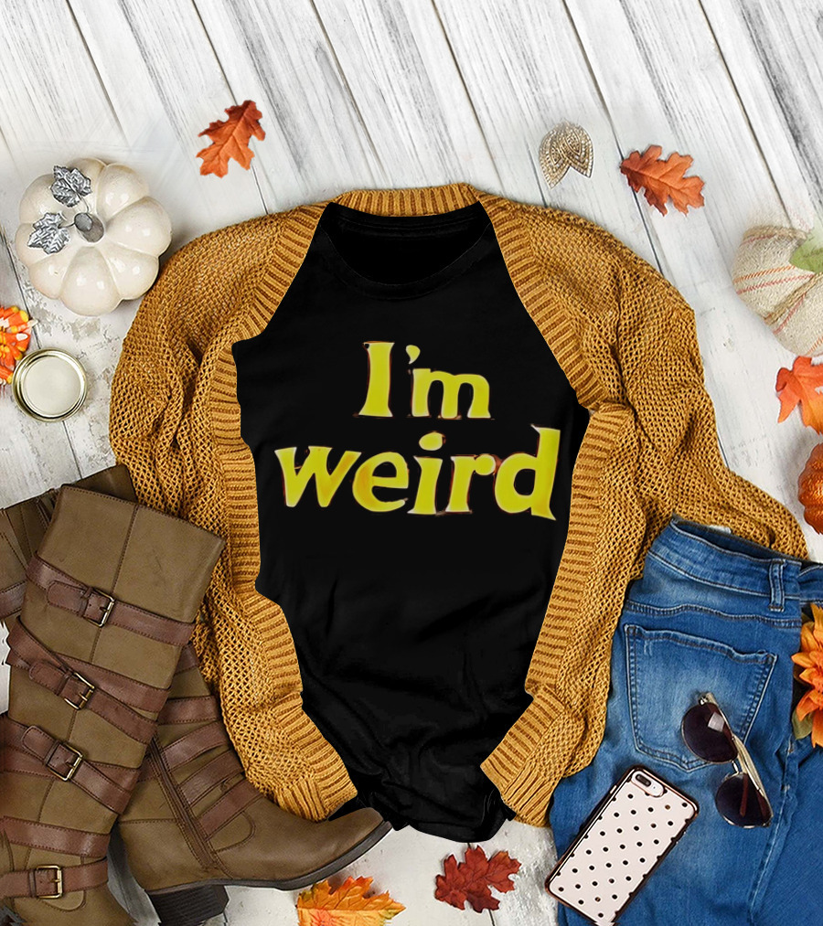 I'm Weird Shirt Parody Halloween Mickey Mouse Font T-Shirt