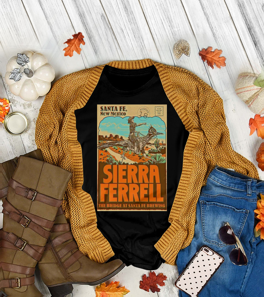 Santa Fe New Mexico August 18 2024 Sierra Ferrell The Bridge at Santa Fe Brewing Company Cowboy Scene T-Shirt