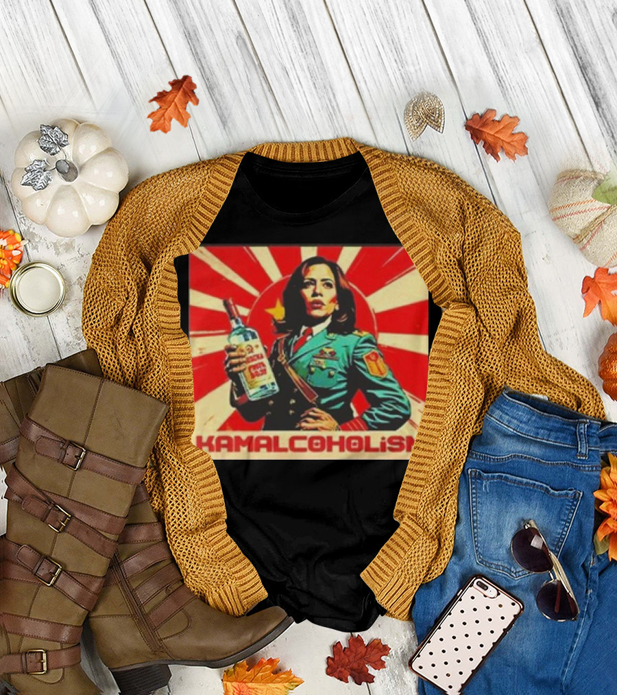 Kamala Harris Kamalcoholism Hammered Communism T-Shirt