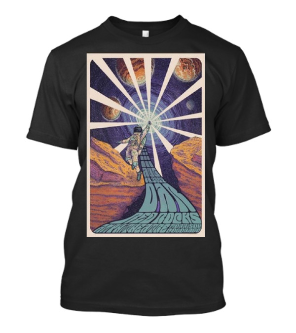 O.A.R Red Rocks Amphitheatre Morrison CO Aug 18 2024 Psychedelic Journey Space Astronaut Planets T-Shirt