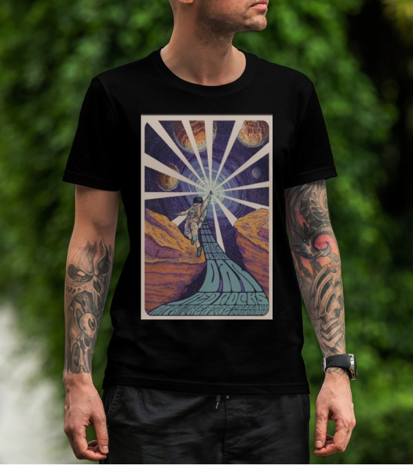 O.A.R Red Rocks Amphitheatre Morrison CO Aug 18 2024 Psychedelic Journey Space Astronaut Planets T-Shirt