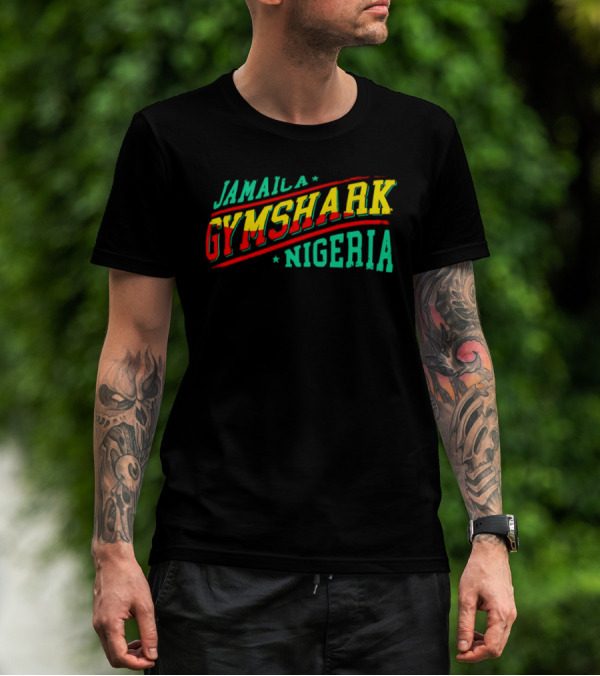 Jamaica Gymshark Nigeria Retro Styled Text T-Shirt