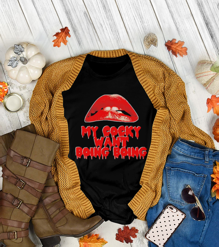 My Cocky Want Boing Boing Red Lips T-Shirt