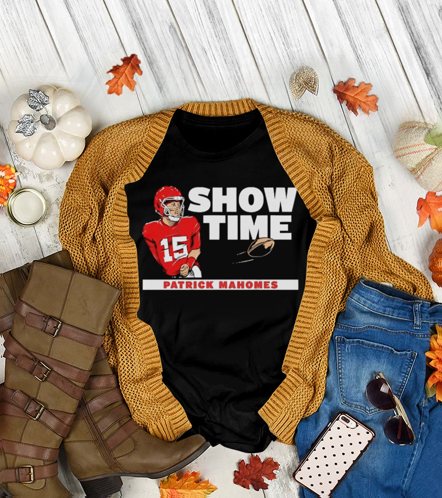 Patrick Mahomes Showtime Kansas City Chiefs Number 15 Football T-Shirt
