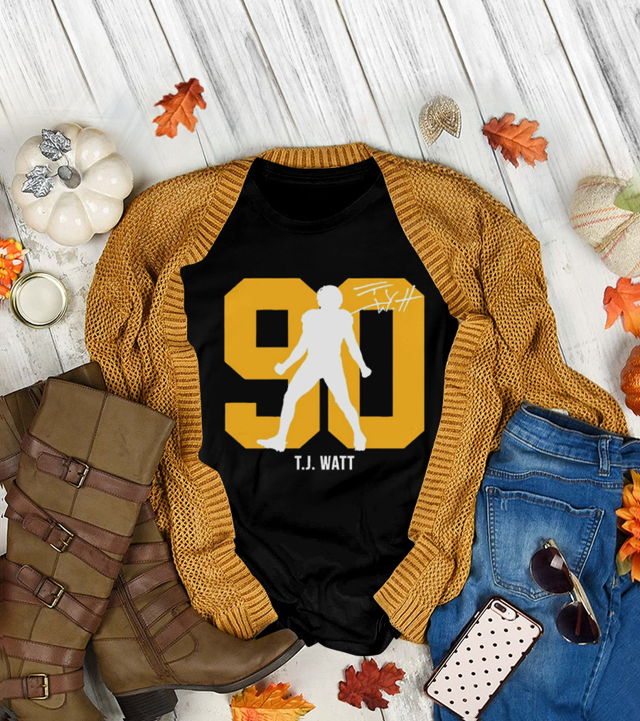 T.J. Watt 90 Silo Signature Number T-Shirt