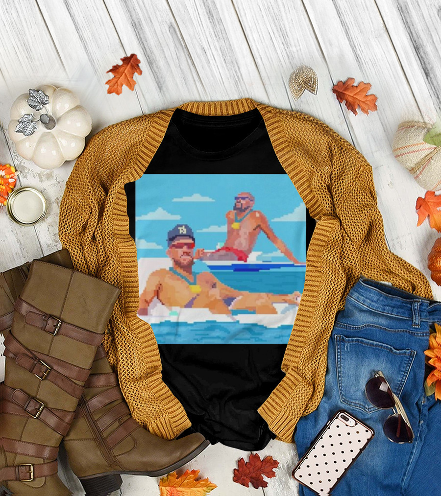 Summer Chillin Devin Booker Devin Booker Pixels Pool Float Retro Pixel Art Suns Player T-Shirt
