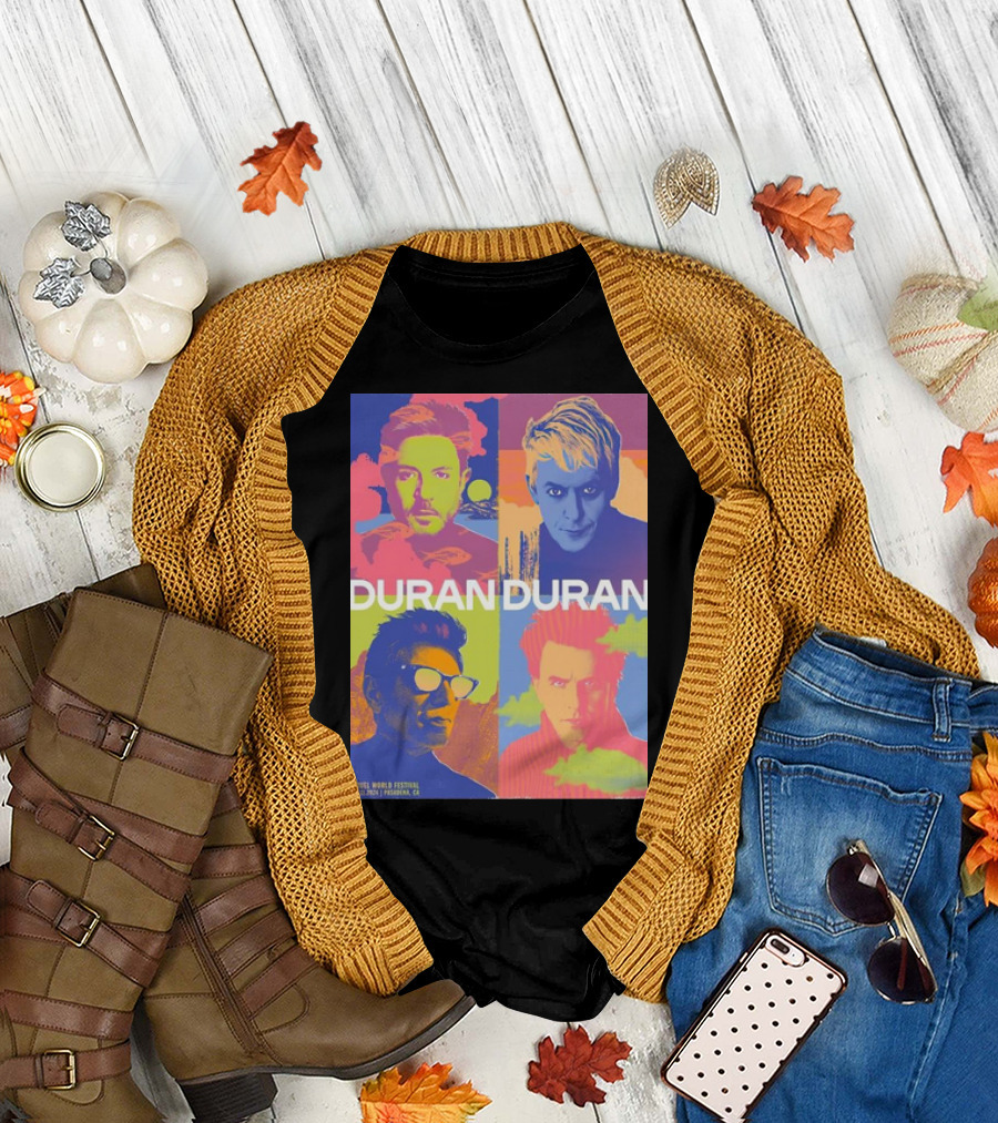 Duran Duran July 30 2024 Pula Arena in Pula Croatia Colorful Portraits and Pastel Pop T-Shirt