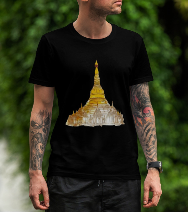 Neuschwanstein Castle Myanmar Pagoda T-Shirt