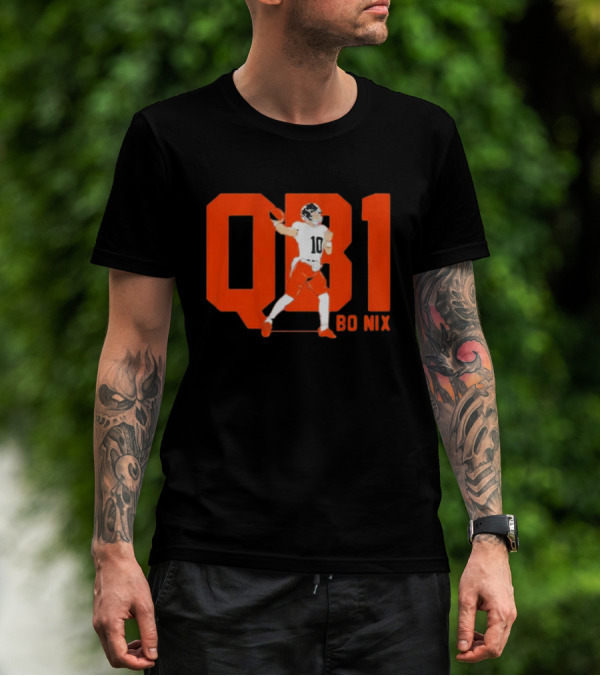 QB1 Bo Nix Denver Broncos Collection T-Shirt