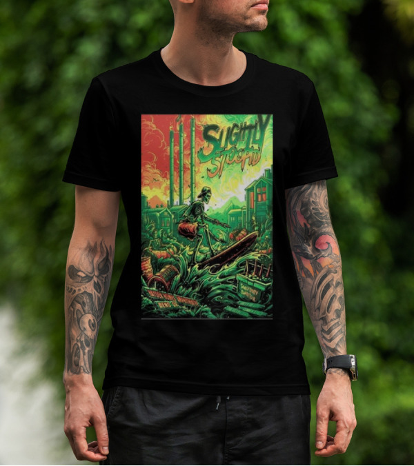 Slightly Stoopid At Talking Stick Resort Aug 25 2024 Surfer Skeleton T-Shirt