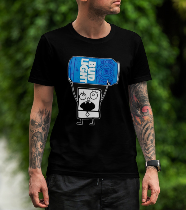 Doodlebob Holding Bud Light Can T-Shirt