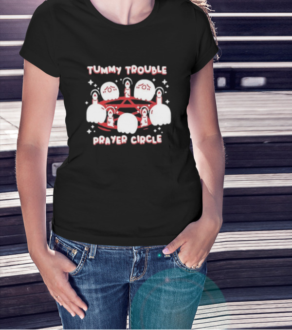 Tummy Trouble Prayer Circle Candle Creatures Ritual T-Shirt