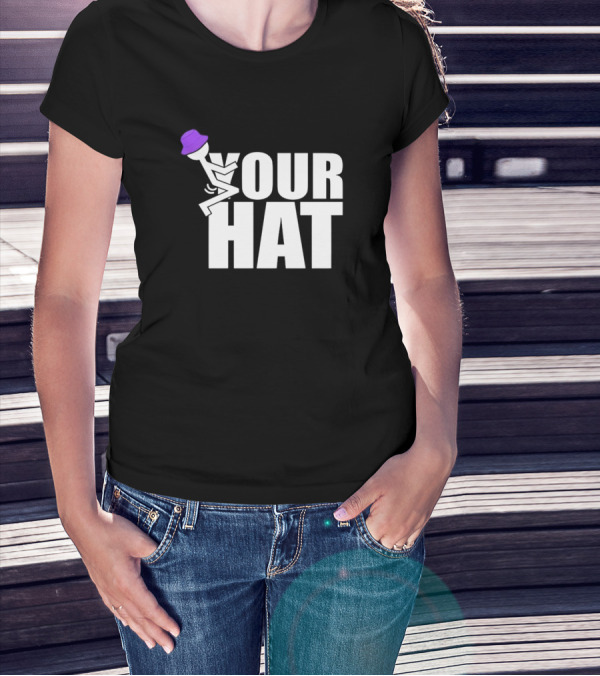 YOUR HAT Purple Bucket Stick Figure Cozy Vibe T-Shirt