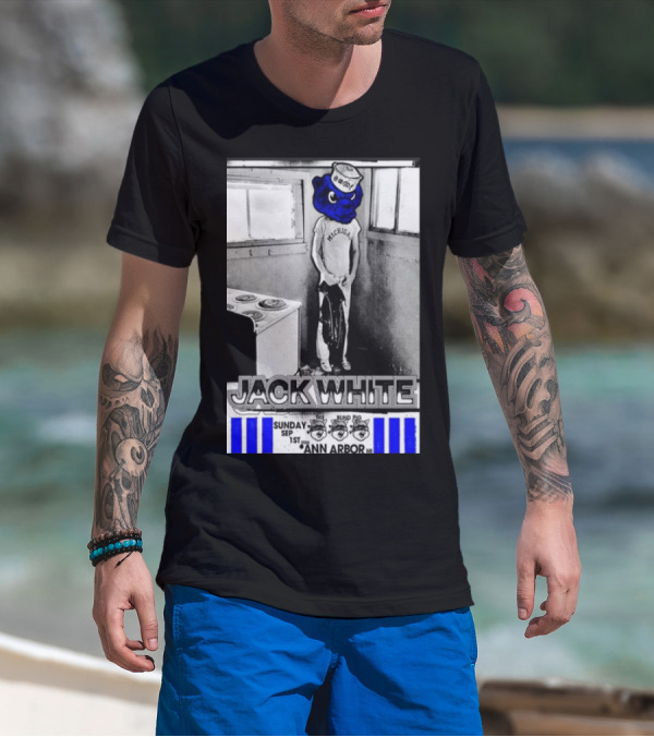 Jack White Michigan Blue Bear Ann Arbor September 1 T-Shirt