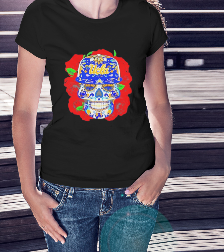 Ucla Bruins Sugar Skull Roses T-Shirt