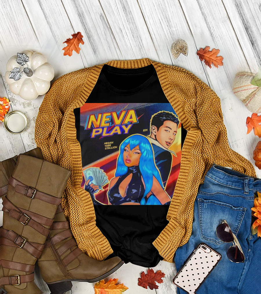 Neva Play Megan Thee Stallion RM Comic Style Money Cards Vibrant Colors T-Shirt