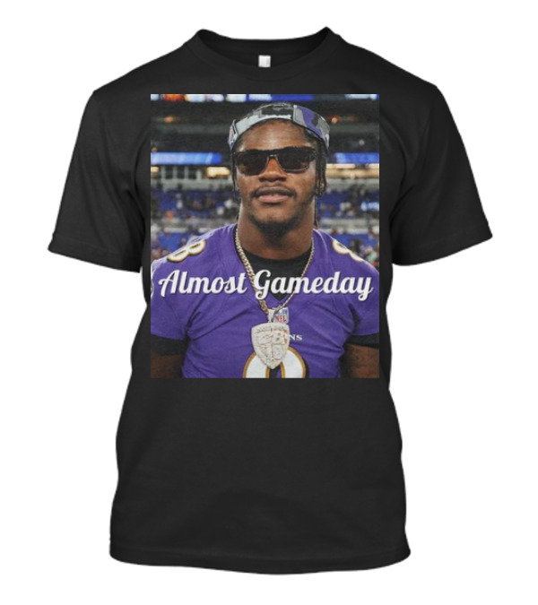Almost Gameday Ravens Shades NFL Chain Purple Jersey T-Shirt