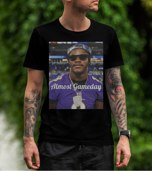 Almost Gameday Ravens Shades NFL Chain Purple Jersey T-Shirt