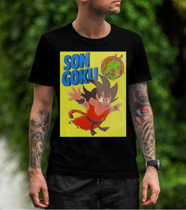 Son Goku Dragon Ball Shenron Super Mario Bros 3 Fusion T-Shirt