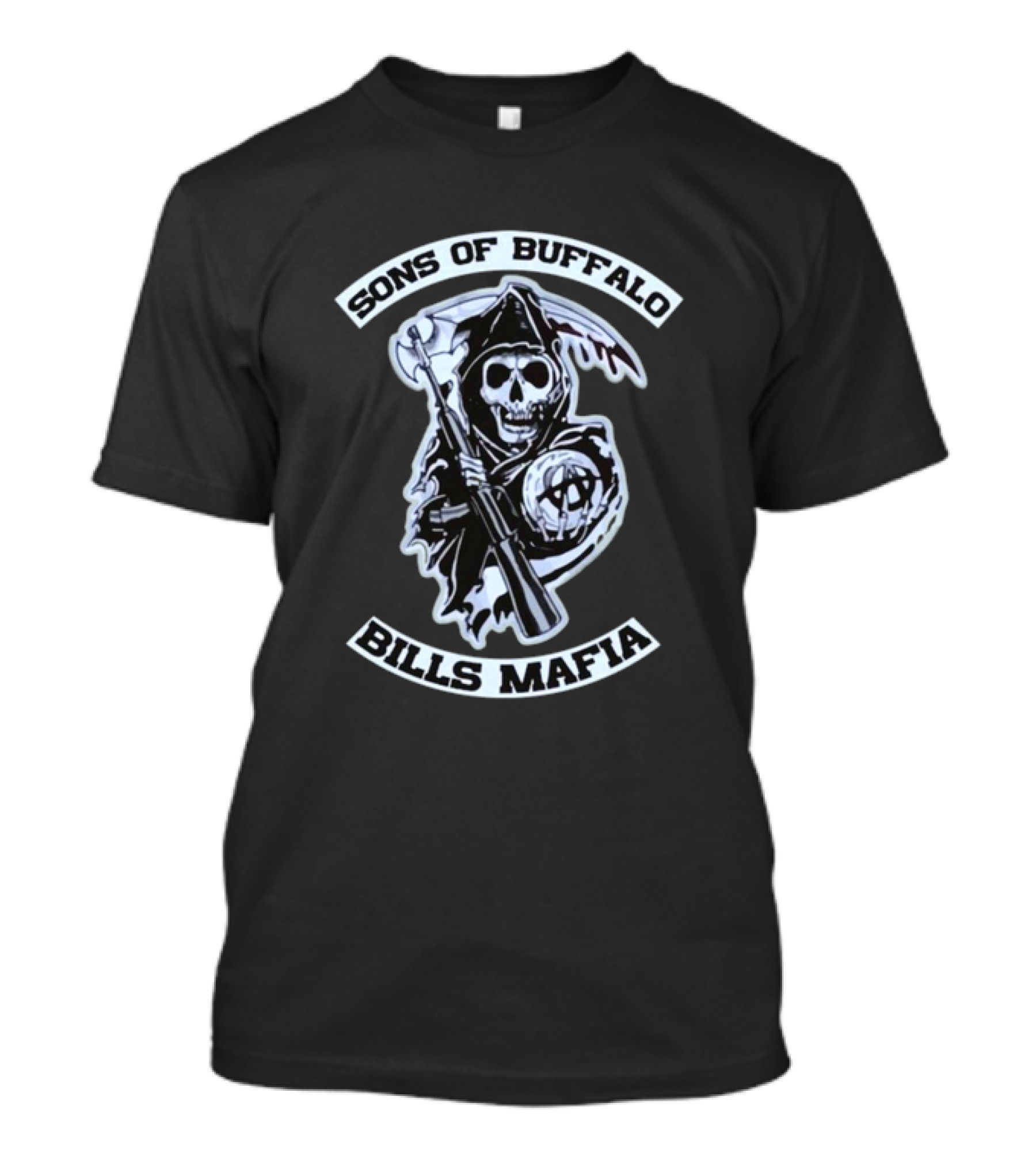 Sons Of Buffalo Bills Mafia Grim Reaper Holding Scythe And Football T-Shirt