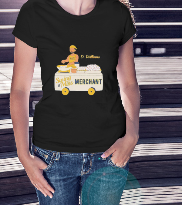 Devin Williams Swing And Miss Merchant Milwaukee Brewers Cartoon Baseball 38 T-Shirt
