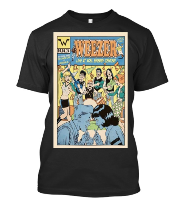 Weezer Live At Xcel Energy Center St Paul MN Sept 4 2024 Comic Style Cover T-Shirt