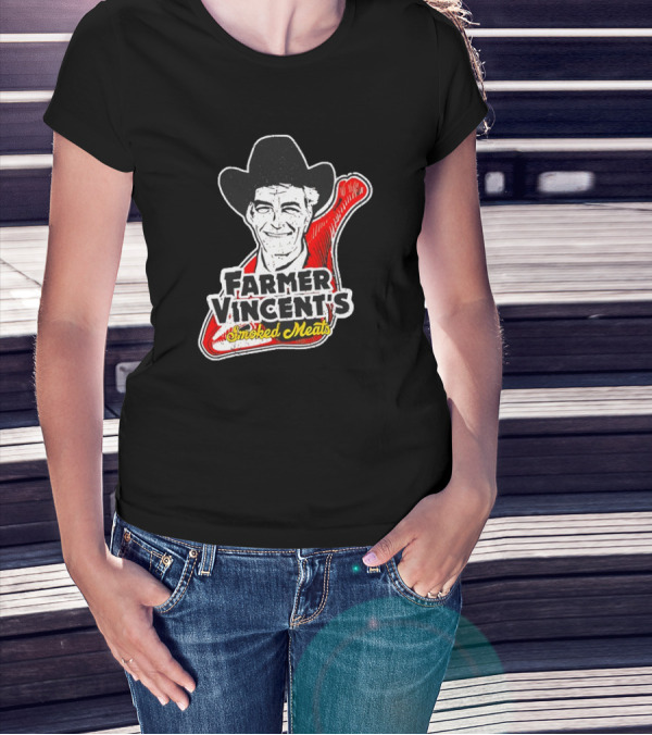 Farmer Vincent's Smoked Meats Vintage Cowboy T-Shirt