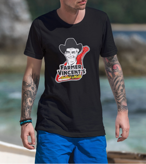 Farmer Vincent's Smoked Meats Vintage Cowboy T-Shirt