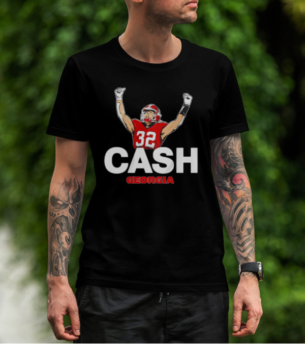 Georgia Bulldogs 32 Cash Georgia Victory Pose T-Shirt