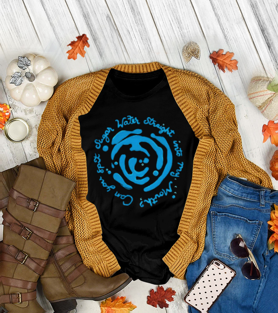Maude Latour Sugar Water Into My Mouth Blue Water Swirl T-Shirt
