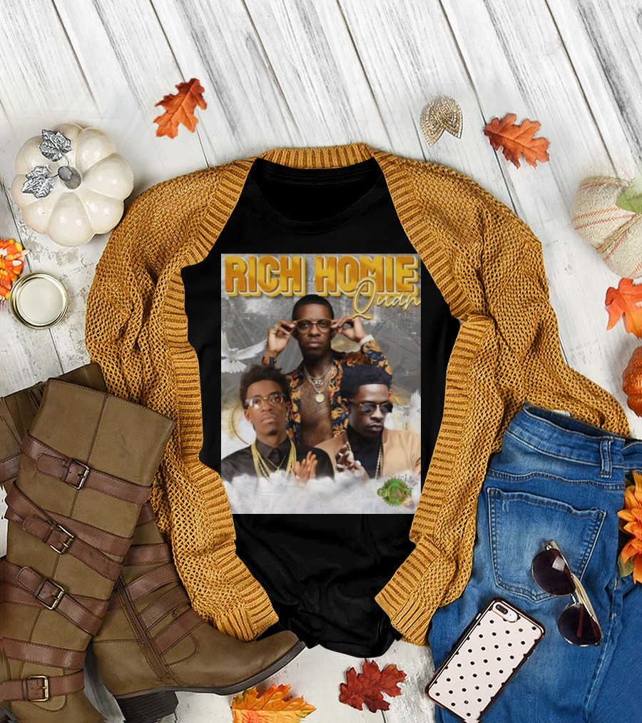 Rich Homie Quan Tribute with Dramatic Doves and Urban T-Shirt