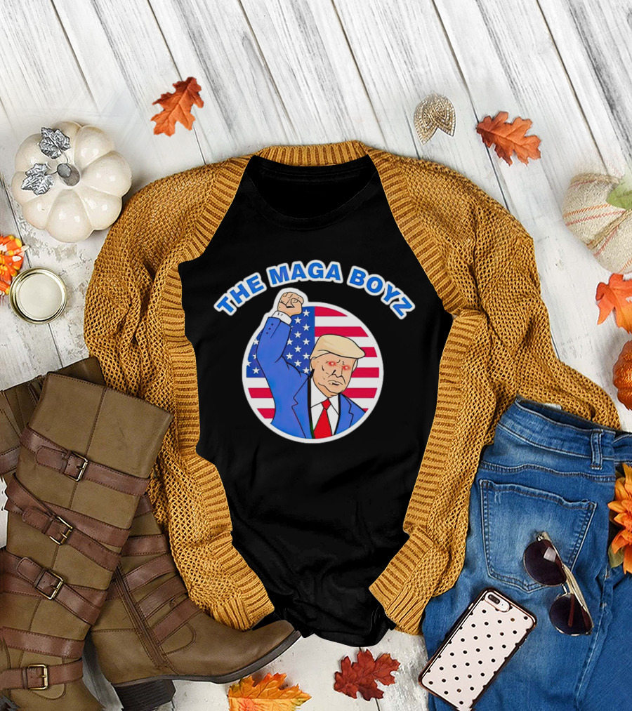 THE MAGA BOYZ American Flag Trump T-Shirt