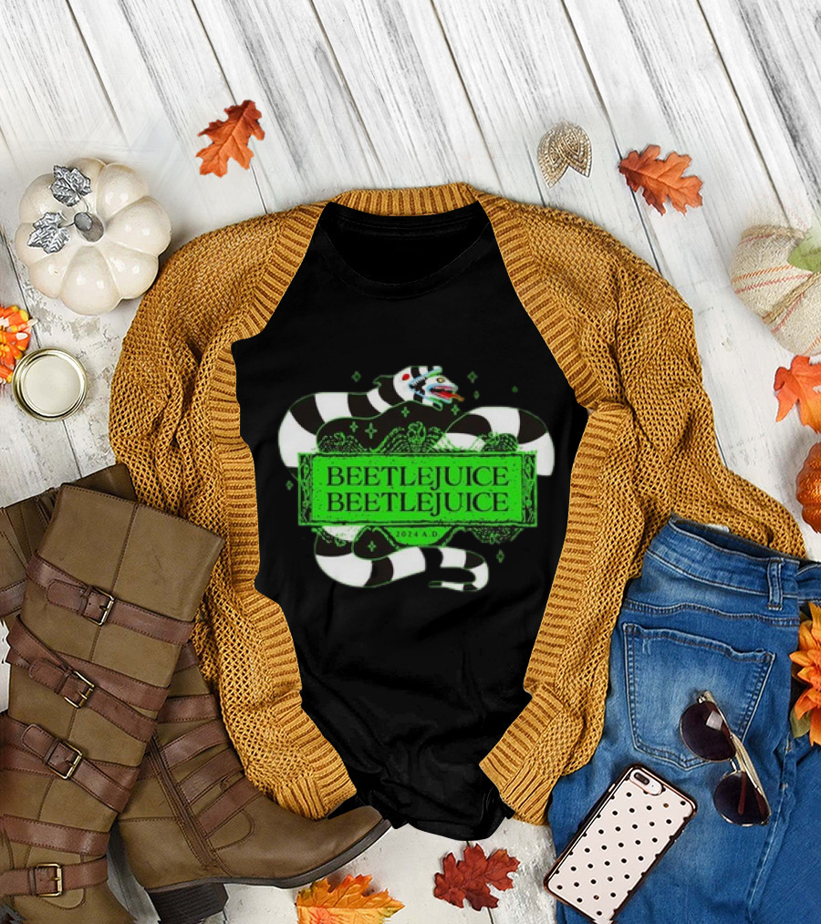 Beetlejuice Beetlejuice Sandworm 2024 A.D. Halloween T-Shirt