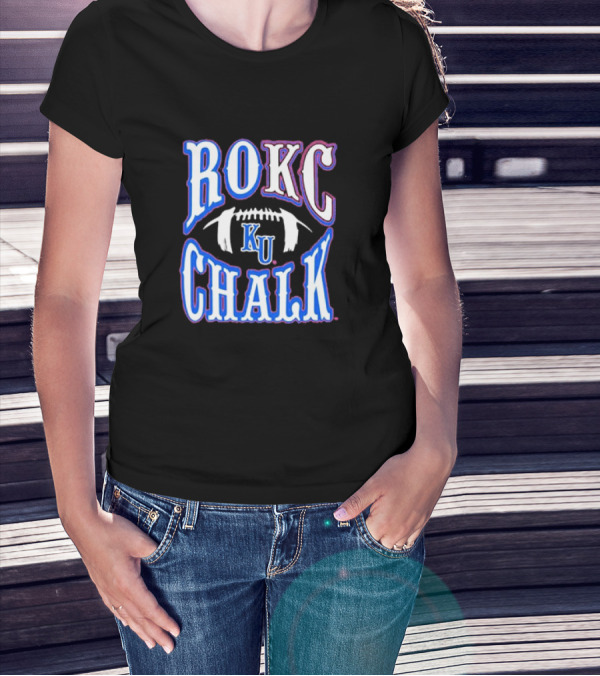 RoKC Chalk KU Kansas Jayhawks Football T-Shirt