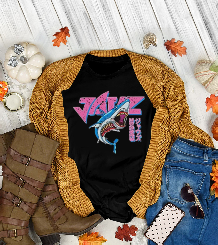 Jauz Savage Shark Retro Neon T-Shirt