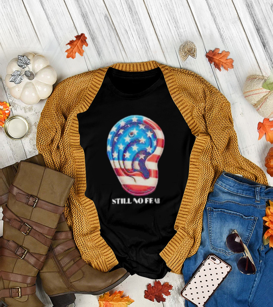 Still No Fear American Flag Ear T-Shirt