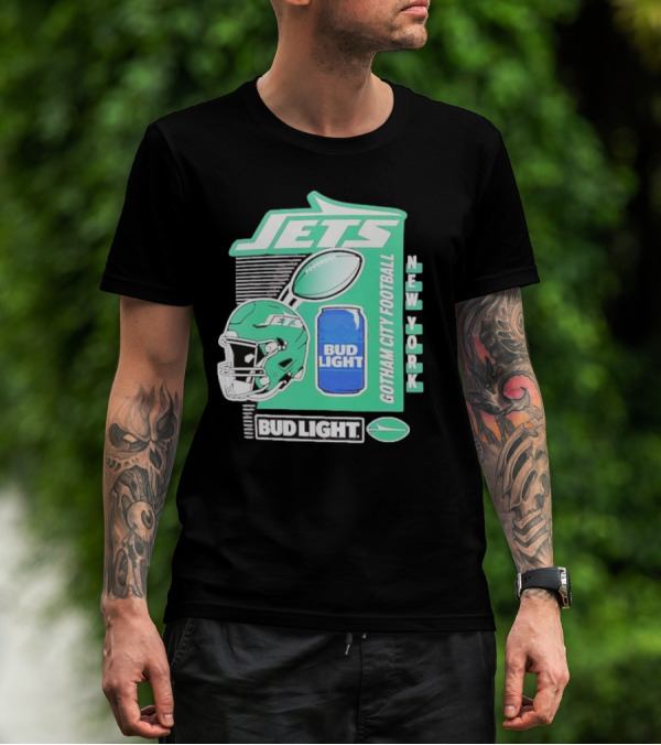 Jets New York Bud Light Gotham City Football T-Shirt