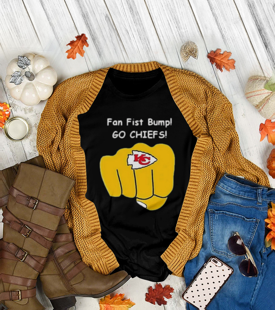 Fan Fist Bump Go Chiefs KC T-Shirt
