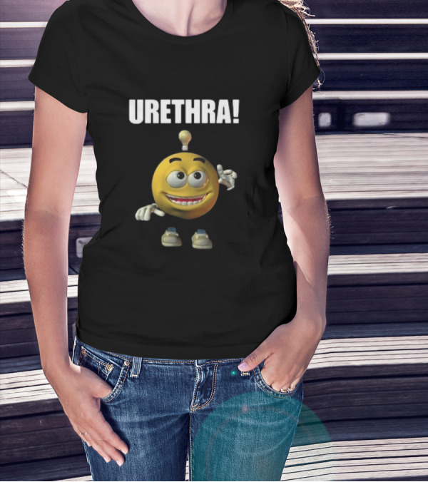 Cringey Tees Urethra Eureka Animated Smiley Light Bulb Idea T-Shirt